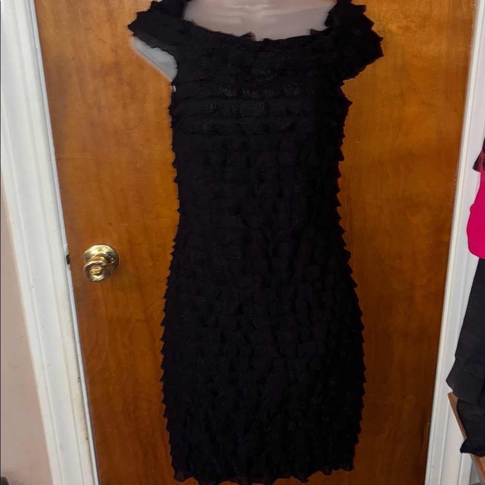 JS Collections Black Textured Dress